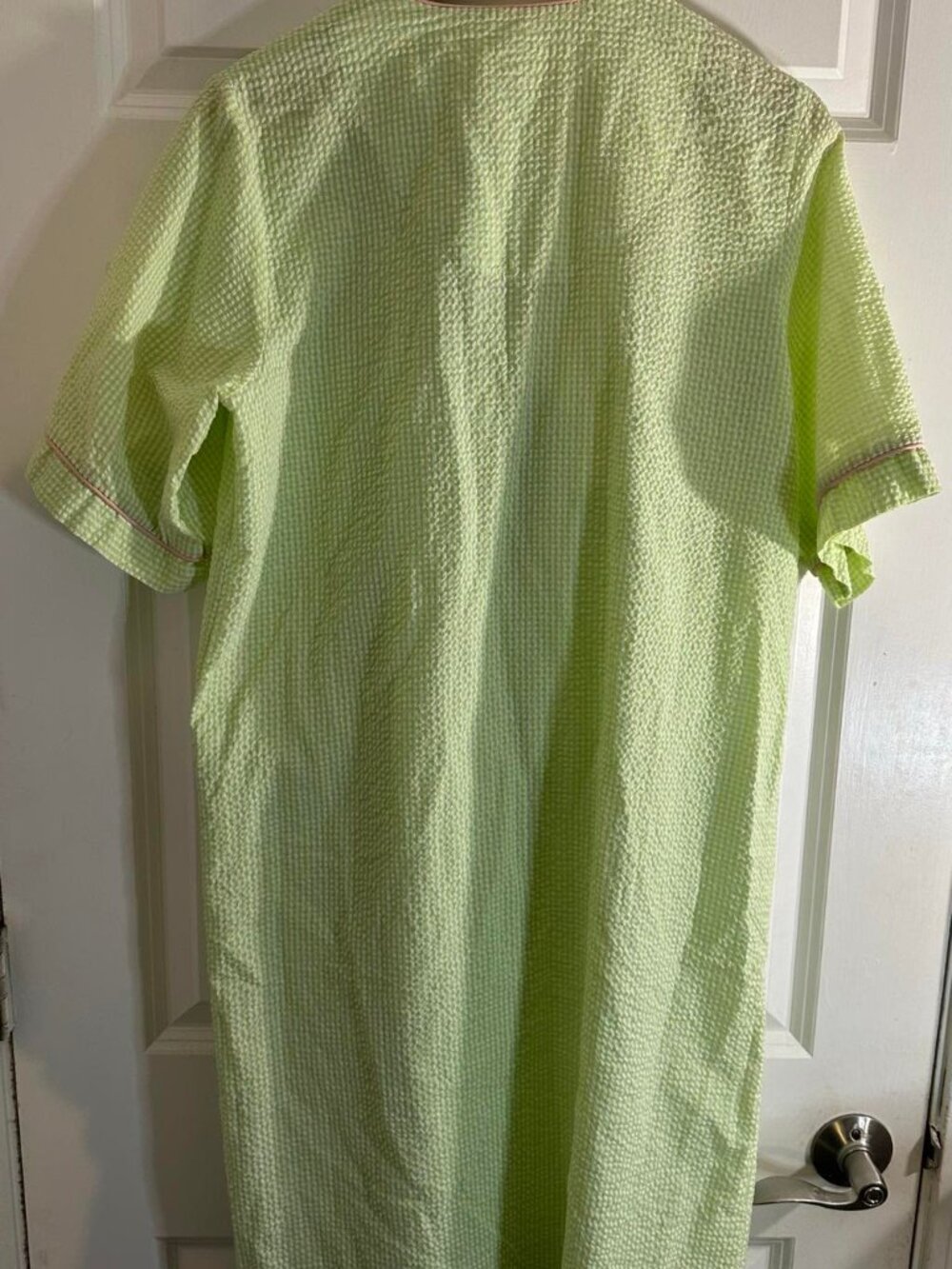 Secret Treasures Gingham Seersucker House Dress/Robe - Size S - Picture 4 of 4